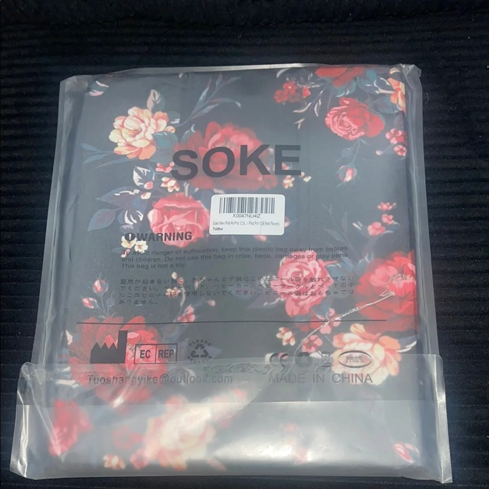 12.9 IPad Pro Floral Tablet Cover - Red and Pink